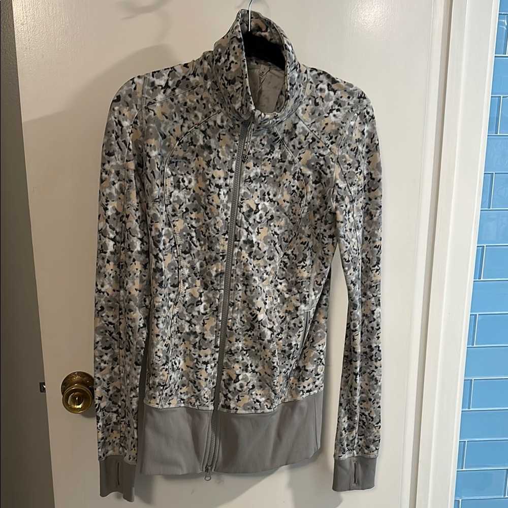 Lululemon Athletica Utility Jacket in Gray and Cream